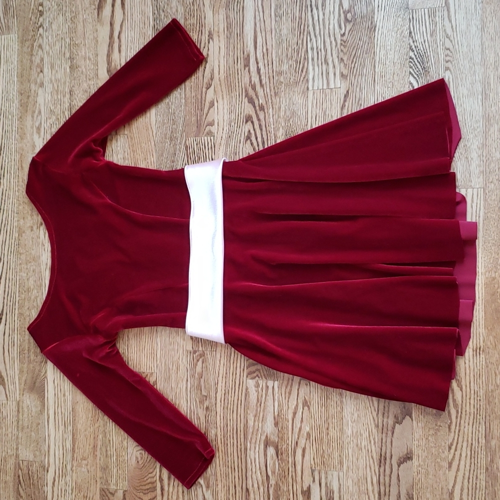(S) Velvet Fit & Flare Handmade Mini Dress Holiday Party Dance Fancy Date Night